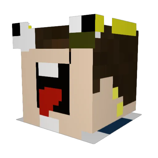 St_Crumpet Minecraft avatar head, 3D render