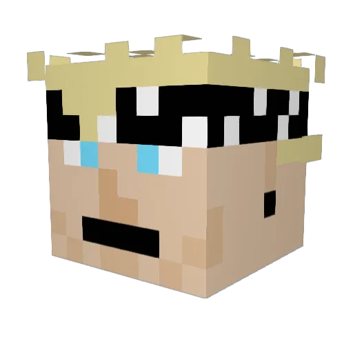 St_ke Minecraft avatar head, 3D render
