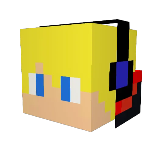StaRiiNoX Minecraft avatar head, 3D render