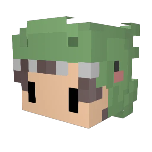 Staatsi Minecraft avatar head, 3D render