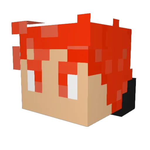 Staaxxyy Minecraft avatar head, 3D render