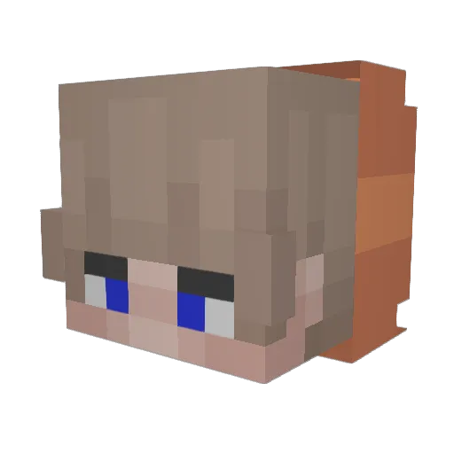 Stabbieee Minecraft avatar head, 3D render