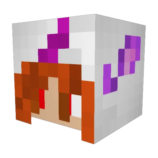 StabbyTheUnicorn Minecraft avatar head, 3D render