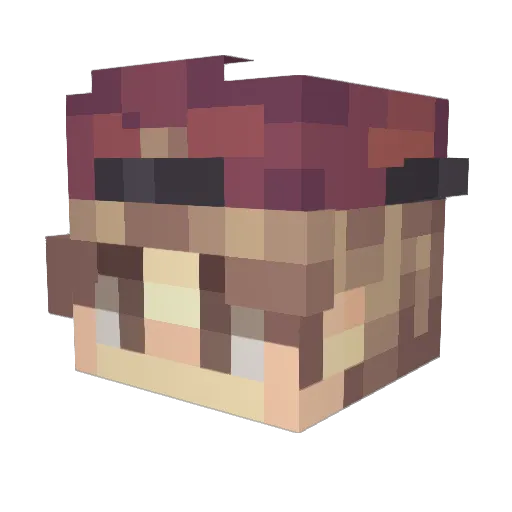 StabilnyBrat Minecraft avatar head, 3D render