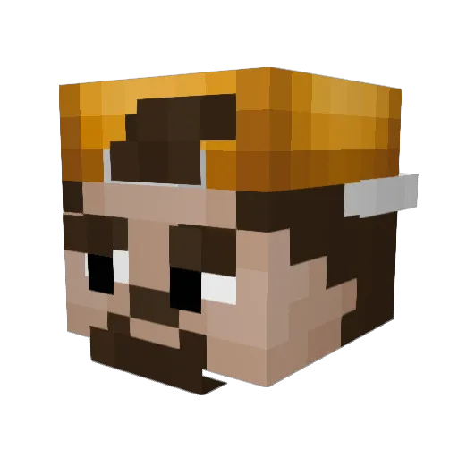 StableG Minecraft avatar head, 3D render