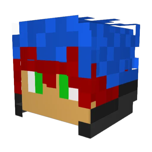 Stabrs Minecraft avatar head, 3D render