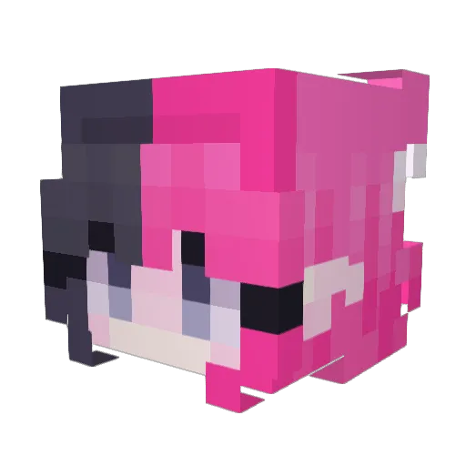 Staceybtw Minecraft avatar head, 3D render