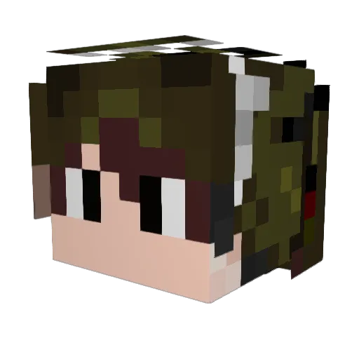 StachooMW Minecraft avatar head, 3D render
