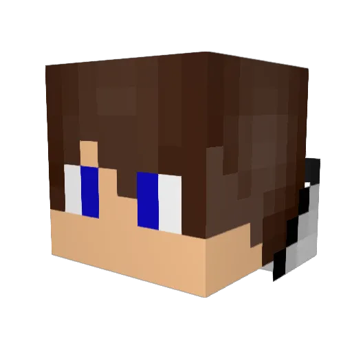 StackJr Minecraft avatar head, 3D render