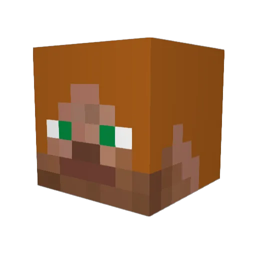 Stackter_4K Minecraft avatar head, 3D render