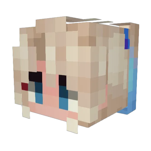Stacy069 Minecraft avatar head, 3D render