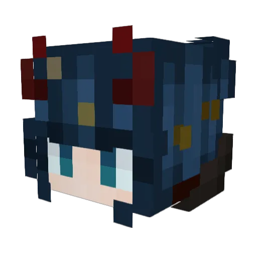 StacySasty Minecraft avatar head, 3D render