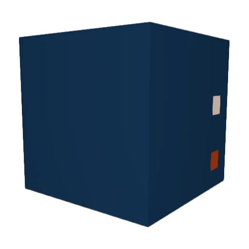 Stadium Minecraft avatar head, 3D render