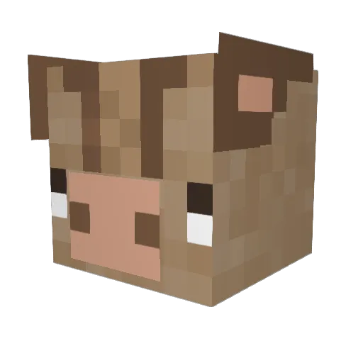 Staedex Minecraft avatar head, 3D render