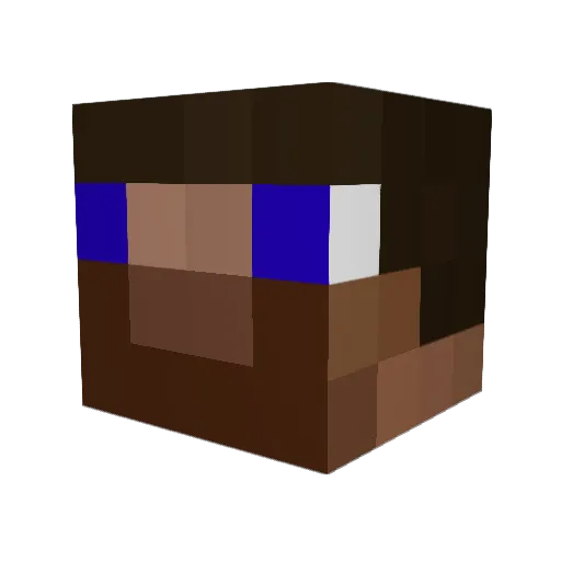 Staetic_ Minecraft avatar head, 3D render