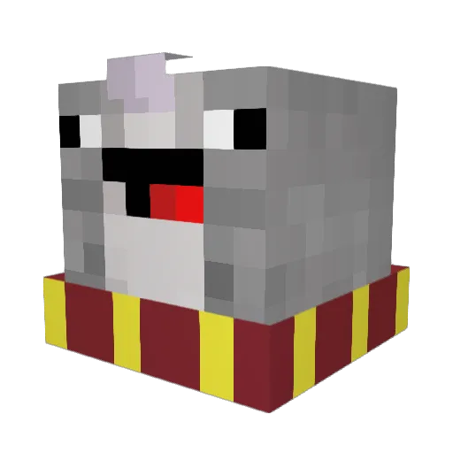 Staffyy Minecraft avatar head, 3D render