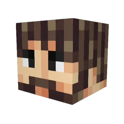 Stafyn Minecraft avatar head, 3D render