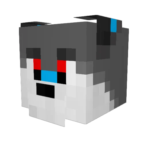 StagDragon Minecraft avatar head, 3D render