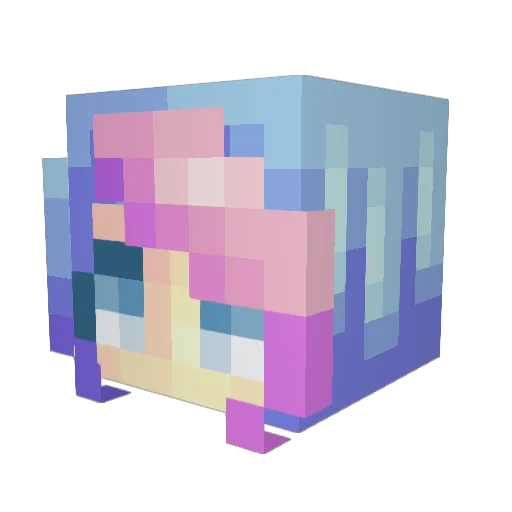 StageOfHearts Minecraft avatar head, 3D render