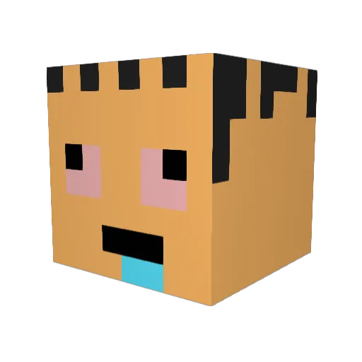 StagedHarmony89 Minecraft avatar head, 3D render
