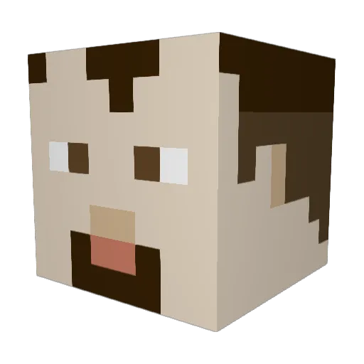 Stahlgeist Minecraft avatar head, 3D render