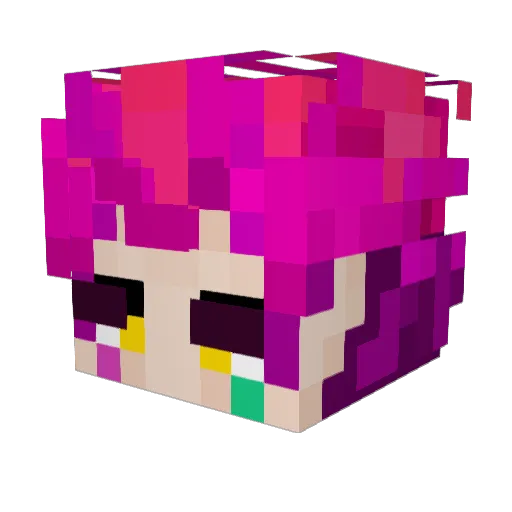 Stahliin Minecraft avatar head, 3D render