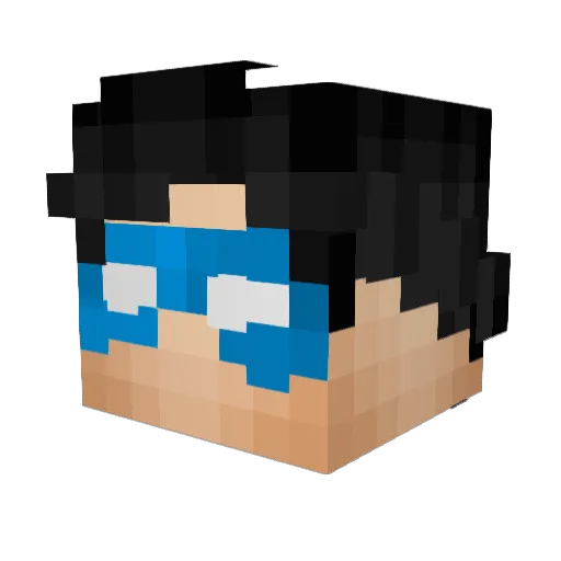 StainedLion Minecraft avatar head, 3D render