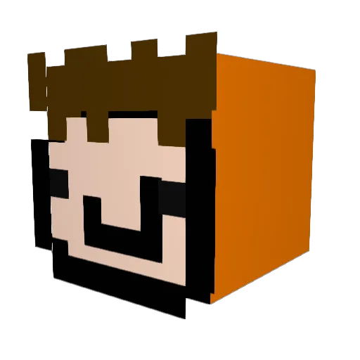 StainingBreak4 Minecraft avatar head, 3D render