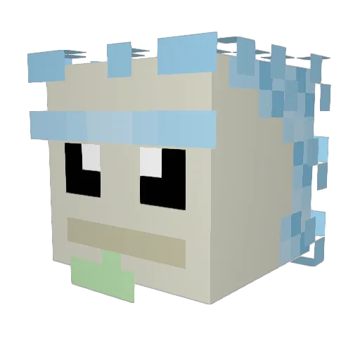 Stairde Minecraft avatar head, 3D render