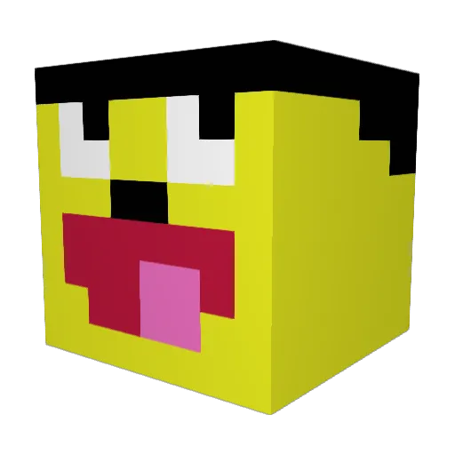 Staiter Minecraft avatar head, 3D render