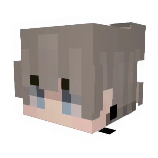 StaiuChmurka Minecraft avatar head, 3D render
