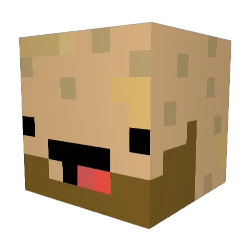 Stajara Minecraft avatar head, 3D render