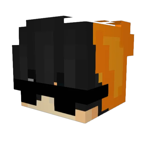 Stakeen Minecraft avatar head, 3D render