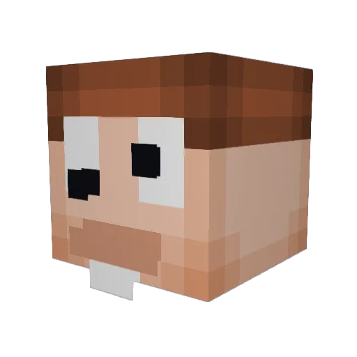 StaleToots Minecraft avatar head, 3D render