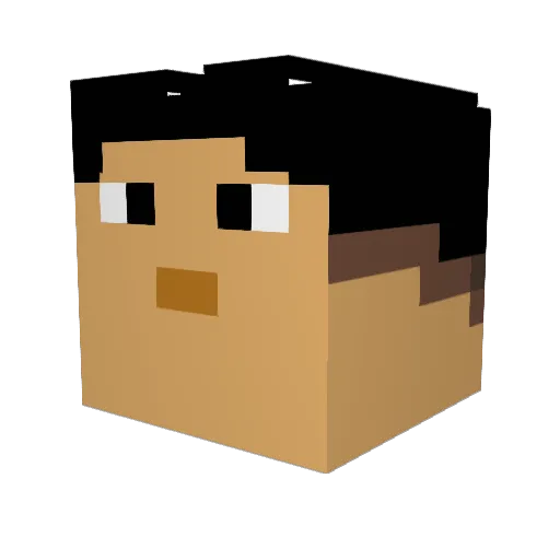 Stalin2222 Minecraft avatar head, 3D render