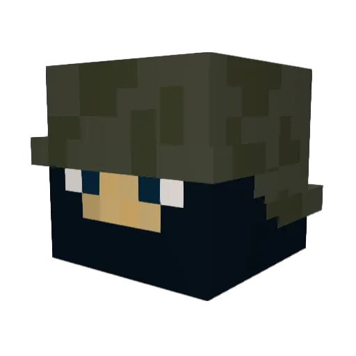 Stalin7713 Minecraft avatar head, 3D render