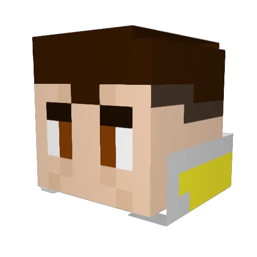 StalinWasCool Minecraft avatar head, 3D render