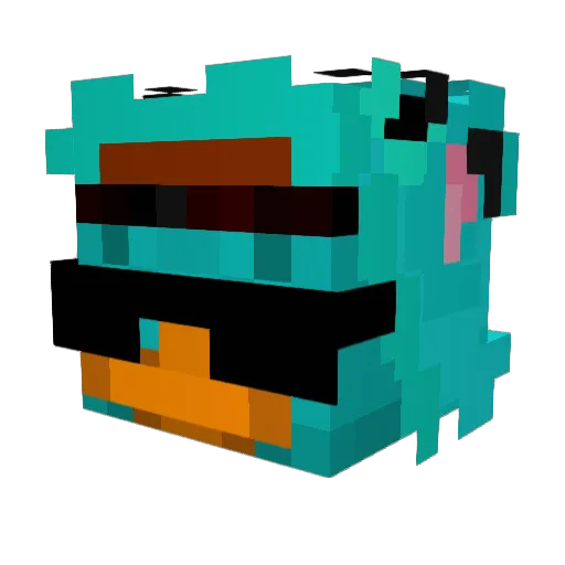 Stalinoed Minecraft avatar head, 3D render