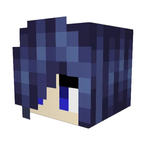 Stalk Minecraft avatar head, 3D render
