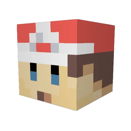 StalkR Minecraft avatar head, 3D render