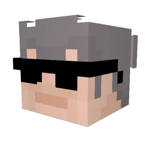Stalked_ Minecraft avatar head, 3D render