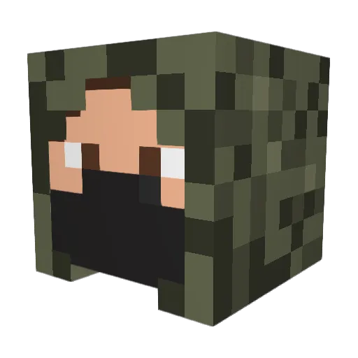 StalkerPT Minecraft avatar head, 3D render