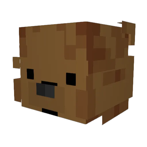 StalkingGrizzly Minecraft avatar head, 3D render