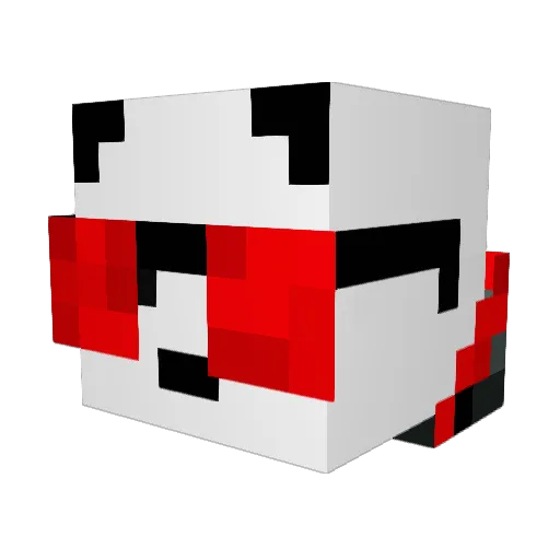 Stalloss Minecraft avatar head, 3D render