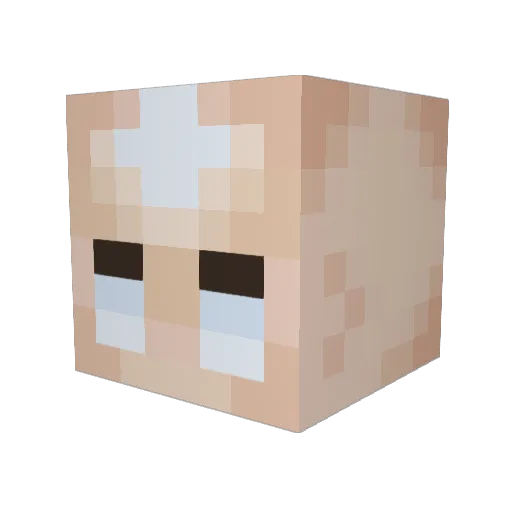Staloshis Minecraft avatar head, 3D render