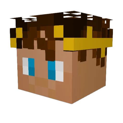 StamKon Minecraft avatar head, 3D render