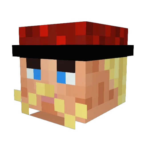 Stammel123 Minecraft avatar head, 3D render