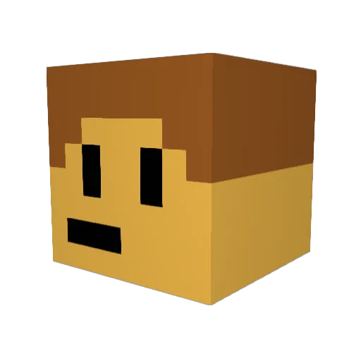 Stampur Minecraft avatar head, 3D render