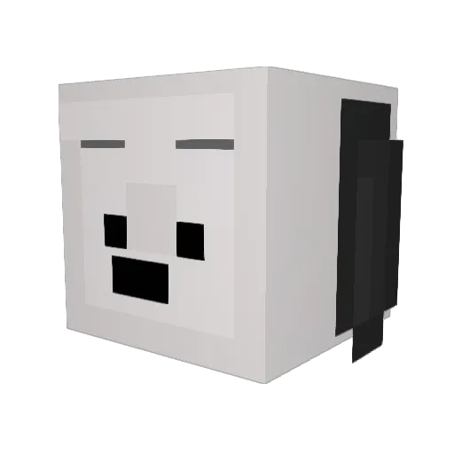 Stampy0321 Minecraft avatar head, 3D render