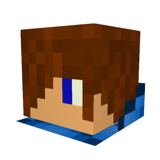 StampyNucky Minecraft avatar head, 3D render